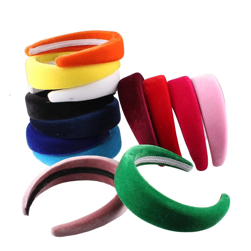 

Thick Velvet Headbands Hair Accessories Head Band 4CM Wide Plastic Hairbands Fashion Headwear For Woman Headdress New Fashion
