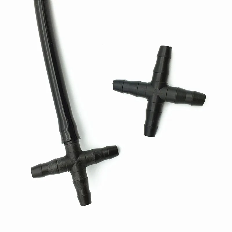 Conector preto conexão 30 peças 4/7mm, 4/7mm, mangueira adequada para irrigação de jardim, conector de tubo