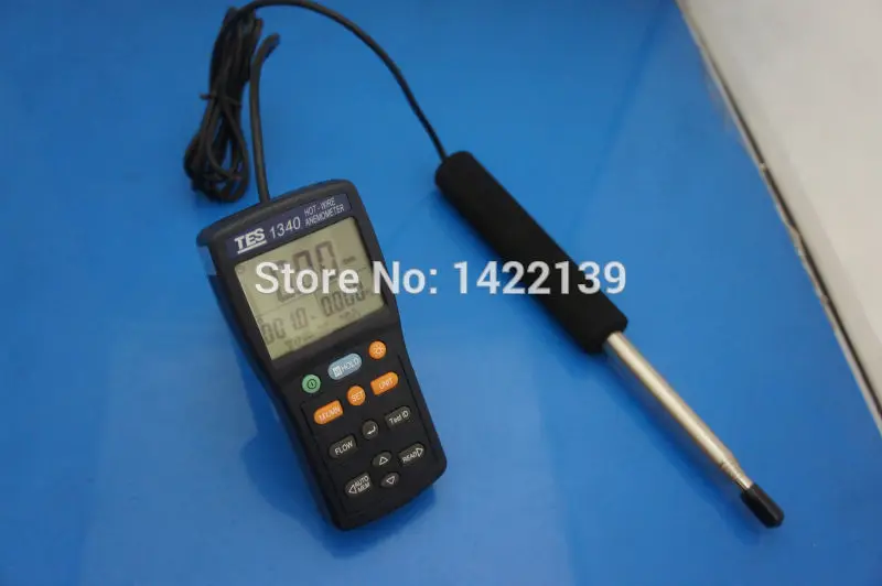 

TES-1340 Hot Wire Thermo Anemometer Digital Anemometer Air Wind Flow Meter