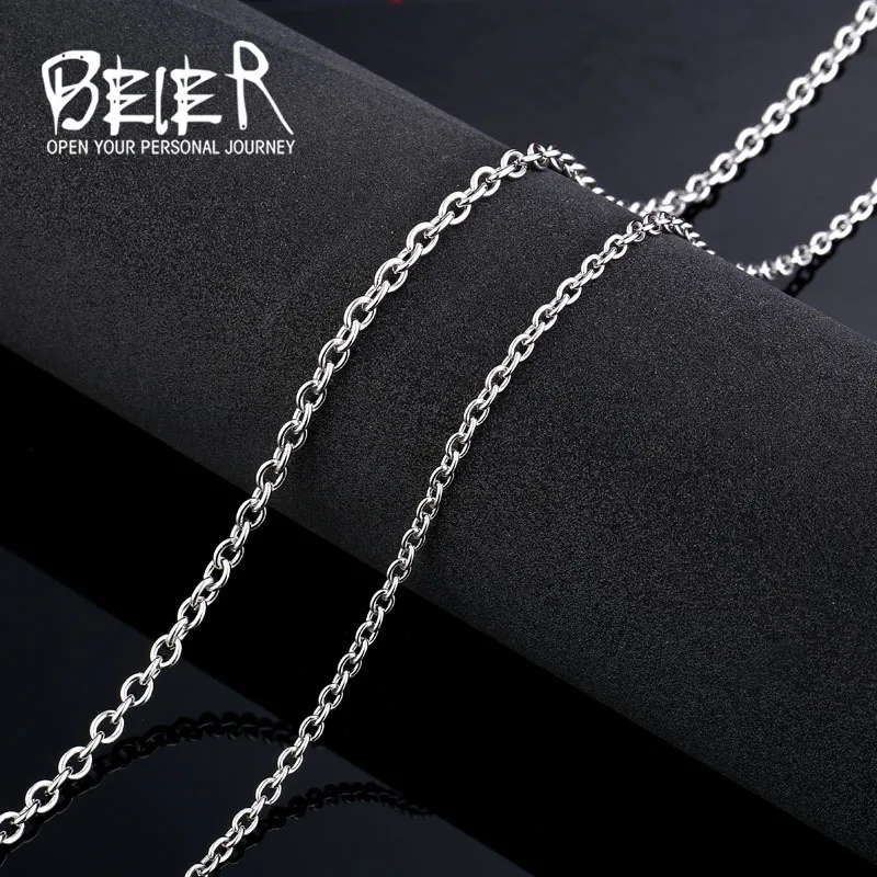 Beier stainless steel necklace twist 3mm/4mm trendy chain necklace boy man necklace chain BN1027