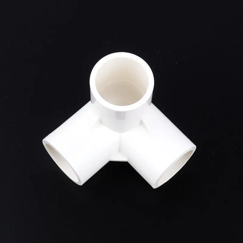 2pcs Inner Diameter 25mm 3-Way PVC Connector White Plastic Elbow Tee PVC Fitting