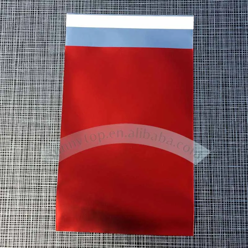 

Gloss red aluminum foil bag 165 x 165mm poly mailer red mailing bag