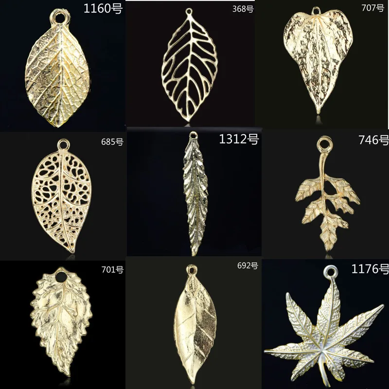 20pcs/lot Variety Korean cute bright leaf pendant Hair Accessories DIY