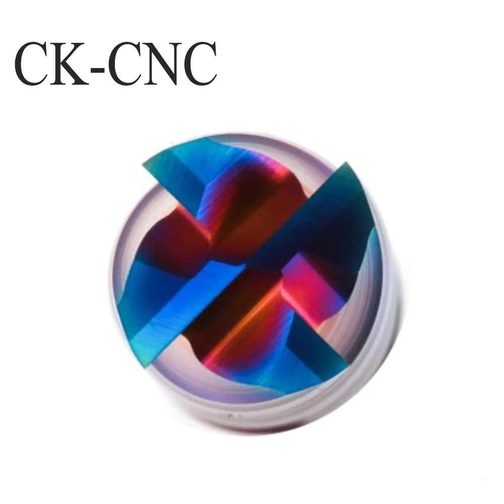 SAK wolfram stahl fräser 4 klinge 65 grad nano blau beschichtung hohe härte ende mühle CNC numerische steuerung werkzeug hartmetall