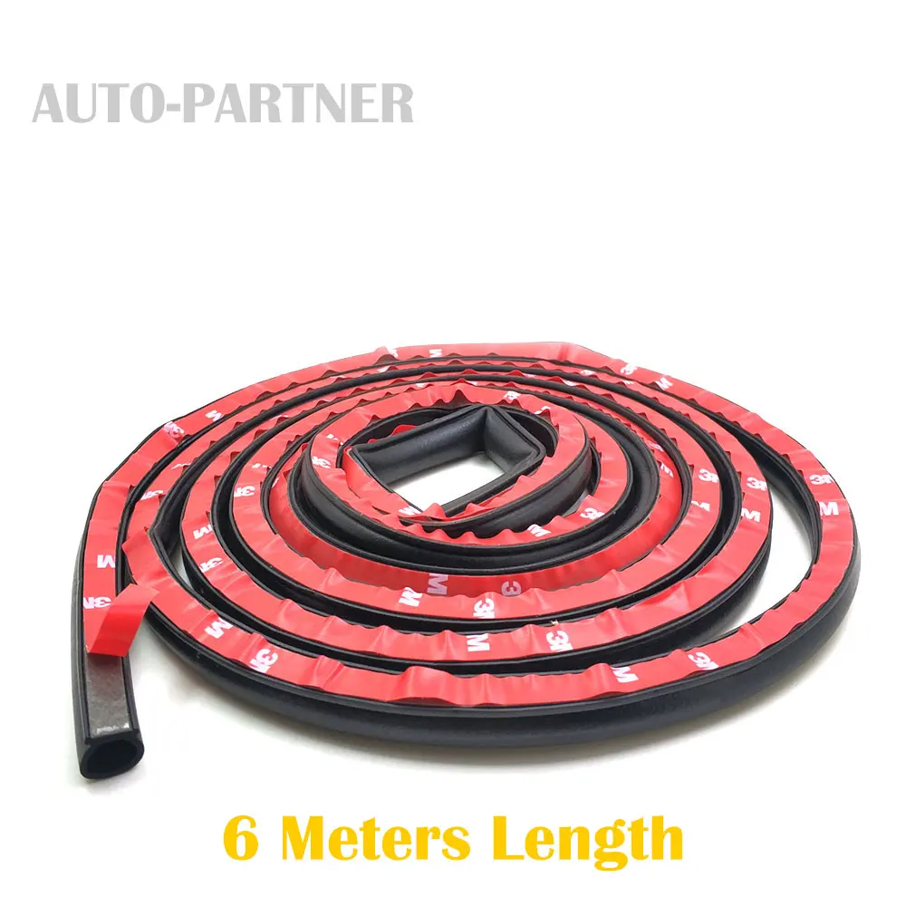 

6 meter Big D 12*14mm Rubber Seals Car Door Seal Insulation Anti noise Waterproof Rubber