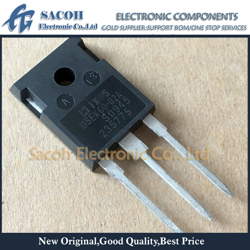 

Refurbished Original 10Pcs/Lot DSEK60-02A OR DSEC60-02A OR DSEC60-03A OR DSEC60-04A TO-247 60A 200V Fast Recovery Diode