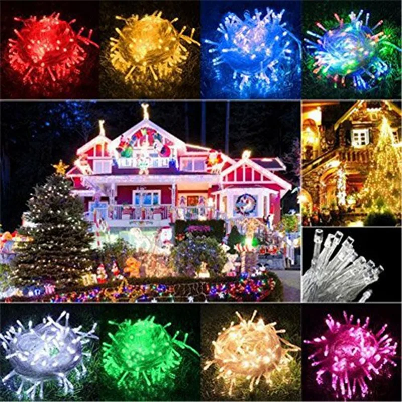 10M 20M 30M 50M 100M Fairy LED String Light Waterproof AC 220V LED Christmas Lights Holiday Decoration Indoor Outdoor Lighting