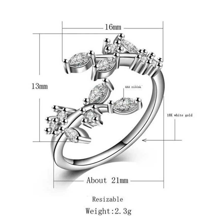 Double-headed design at the beginning of adjustable leaf ring big-name with the individual index finger ring tail ring # 142