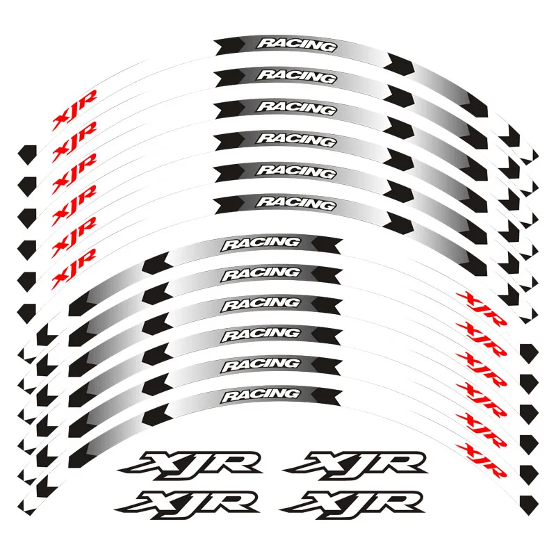 Motorcycle Rim stripes Decals 17inch Wheel Sticker Reflective Tape For Yamaha XJR 400 1200 1300 Reflective sticker 5