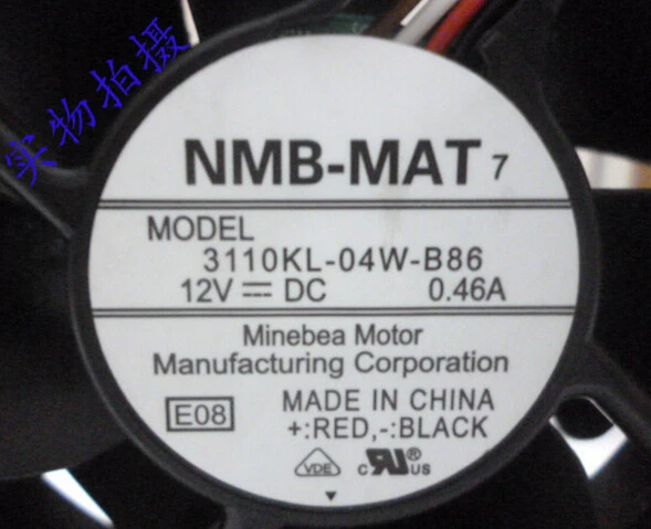 NMB 3110KL-04W-B86 8025 12V 0.46A 4 line double fan