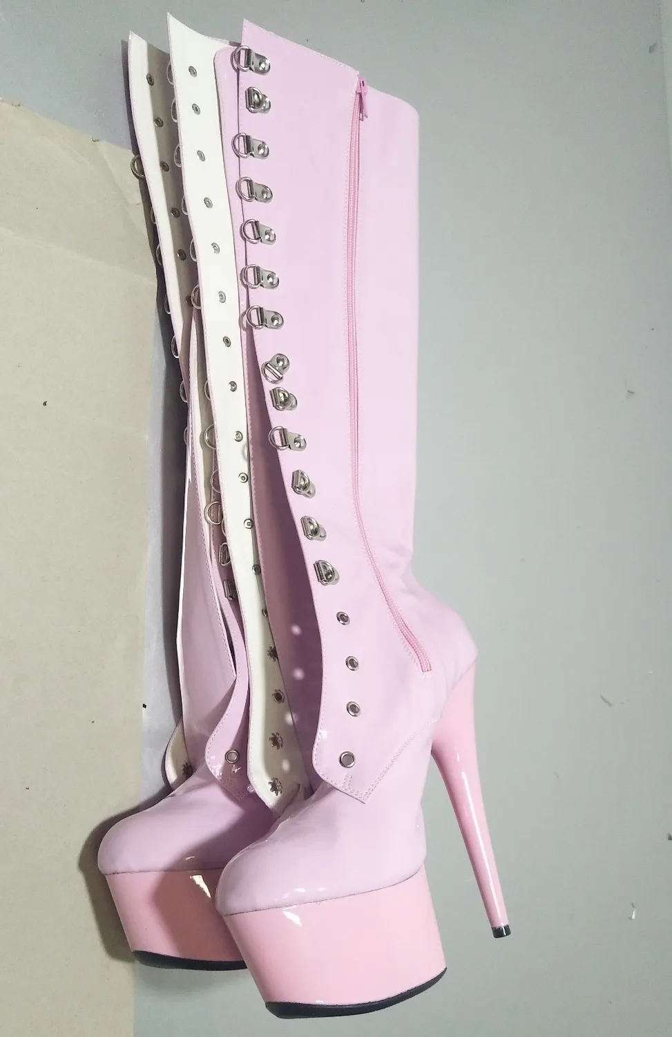 Stivali femminili di vendita calda, nuove scarpe da donna con tacco alto super fine rosa, scarpe da ballo alte pole Dance da 15CM