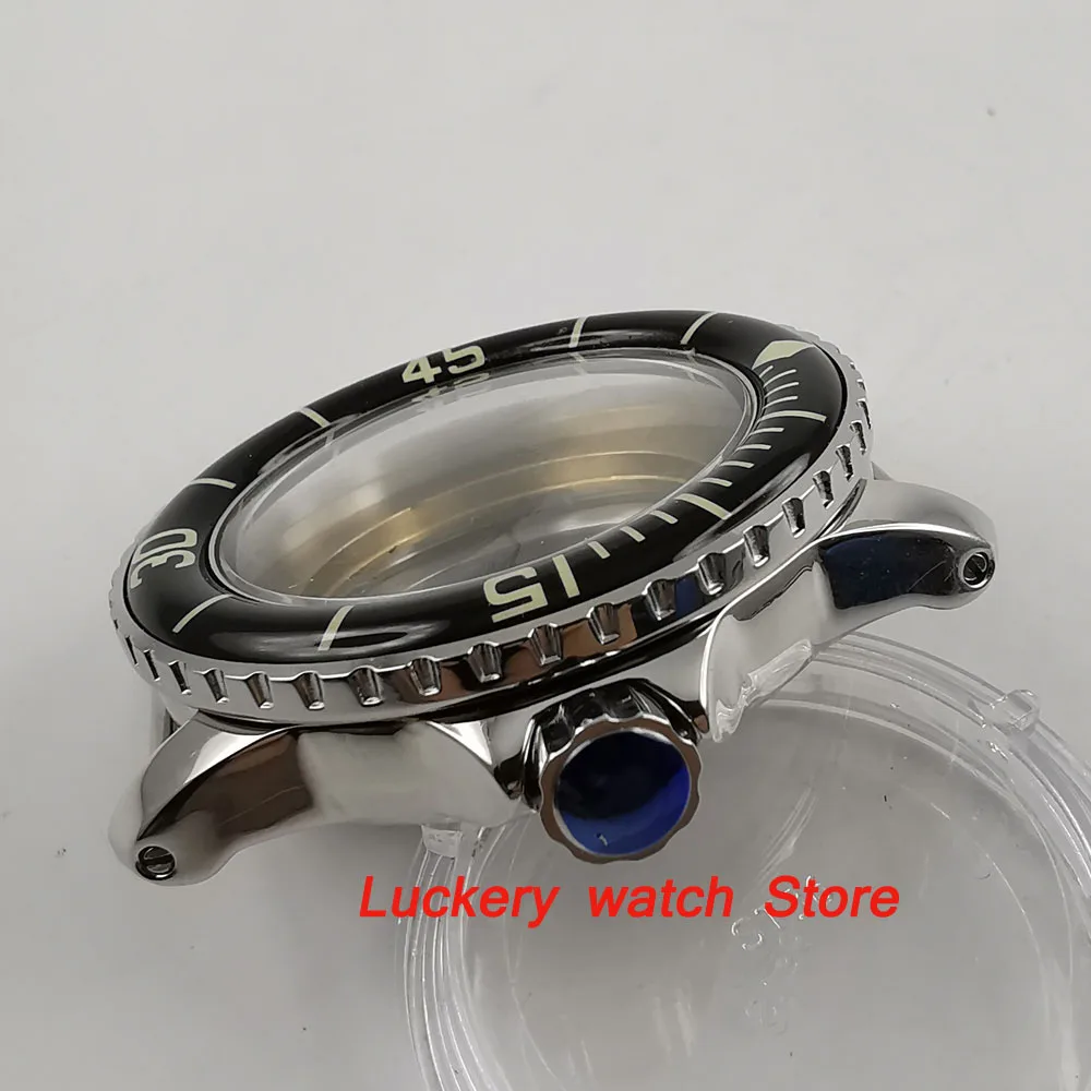 45mm watch case fit ETA 2836 Mingzhu 2813 Miyota 8215 movement-BK19