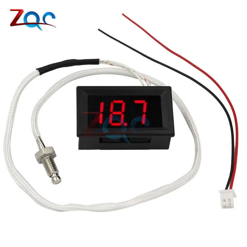 XH-B310 Digital Tube LED Display Thermometer 12V Temperature Meter K-type M6 Thermocouple Tester -30-800℃ Thermistor Senor Probe