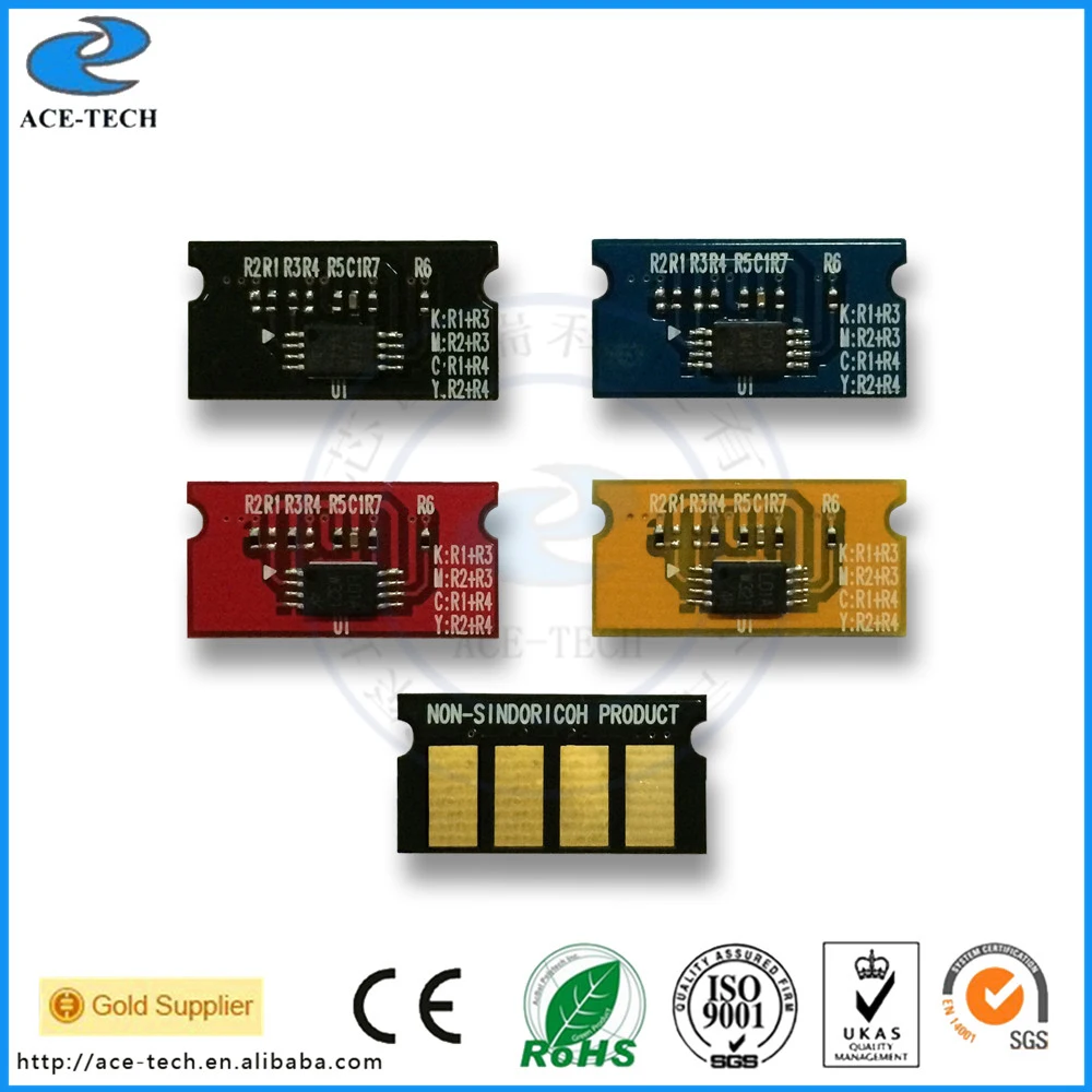 Compatible 6.5K 407716~407719 Toner Reset Chip for Ricoh Aficio SP-C252DN,Aficio SP-C252SF Laser Printer Copier Cartridge Parts