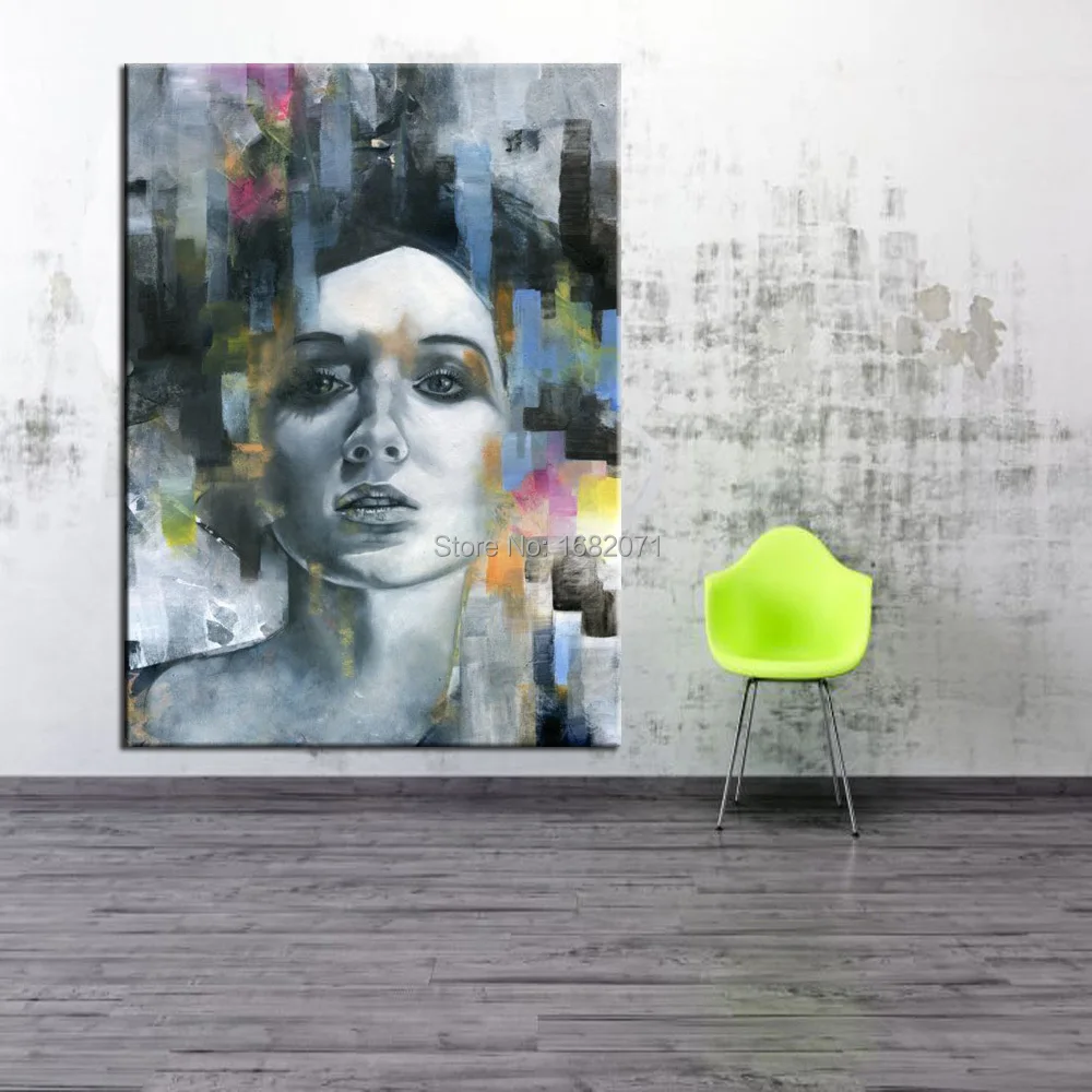 NEW Product Fast Shipping High Quality Handmade Abstract Portrait Pretty Lady Girl Pandora Oil Painting For Wall Decoration