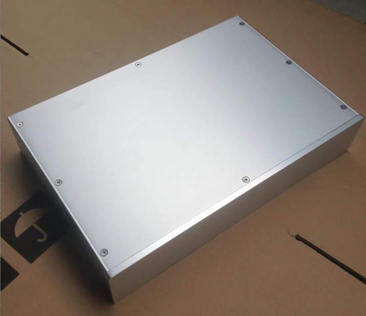 New Aluminum Amplifier Chassis DIY Home Audio Preamplifier Case Box DAC Decoder Housing (Size 380*70*249MM)