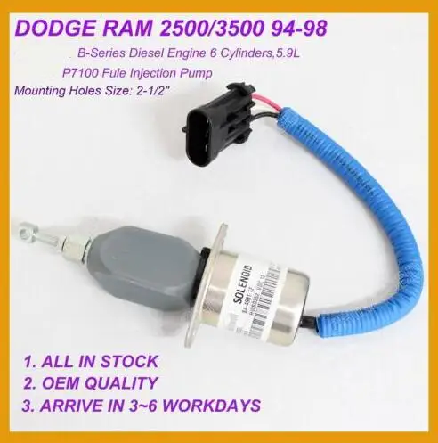 

replace FUEL SHUT OFF SOLENOID 94-98 DODGE RAM Pickup Truck 5.9L