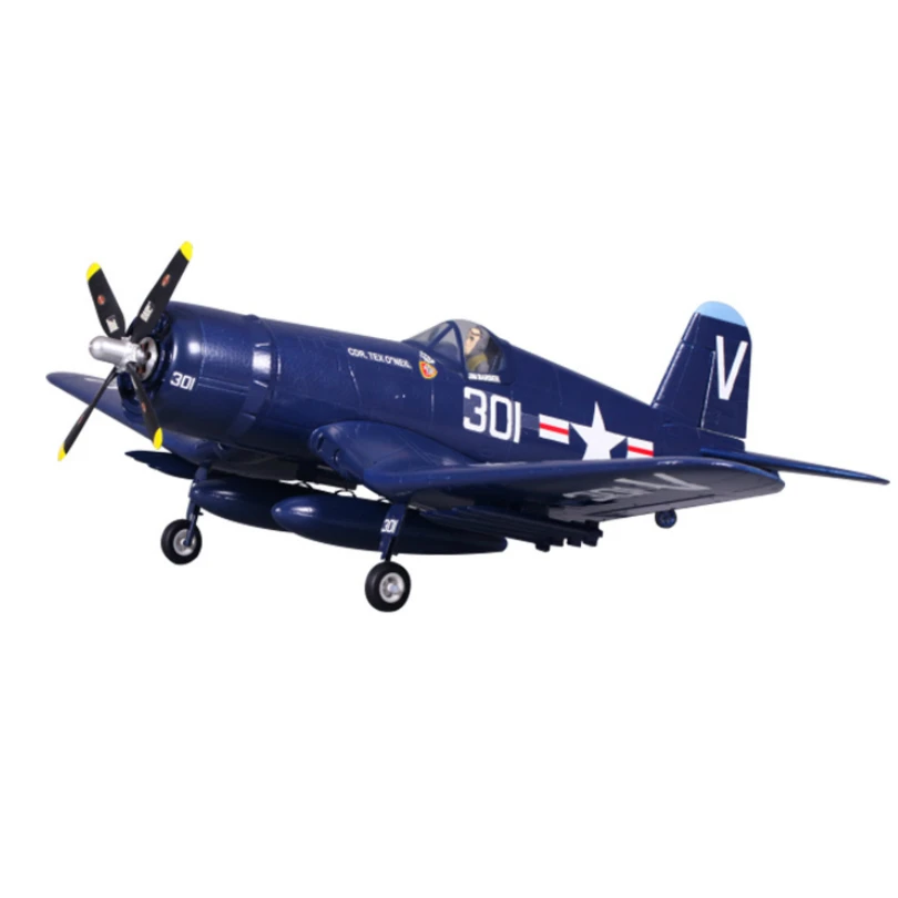 FMSRC 800mm Mini Warbird F4U Corsair V2 niebieski PNP sterowanie radiowe Model samolotu samolot samolot Avion mały tani prezent