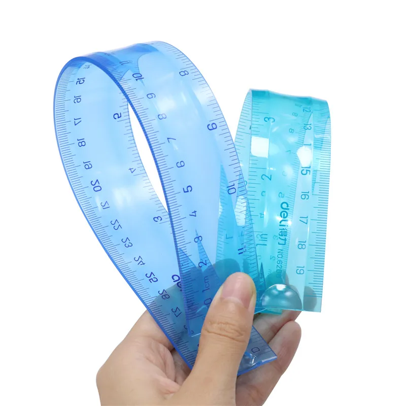 Regla suave multicolor para estudiantes, cinta métrica flexible de 15cm, 20cm, 30cm(6 pulgadas, 8 pulgadas, 12 pulgadas), regla recta, suministros