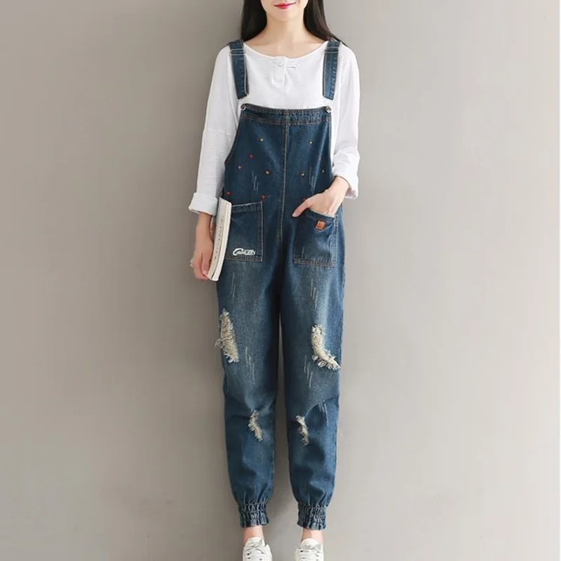 Denim overalls for women 2018 woman dungarees female jumpsuits for women 2018 jeans fashion female winter jumpsuit DD1512