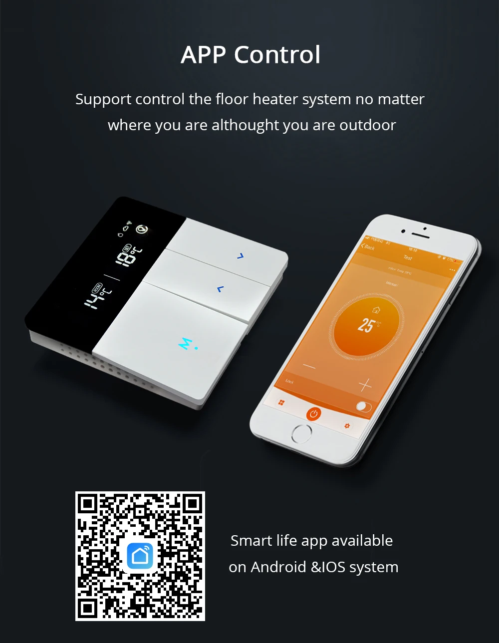 Zemismart Điện Sàn Làm Nóng Bình Giữ Nhiệt Tuya WiFi Alexa Google Điều Khiển Nhà Ấm Ngăn Đá Dưới Nóng Bình Giữ Nhiệt 16A 110V-240V