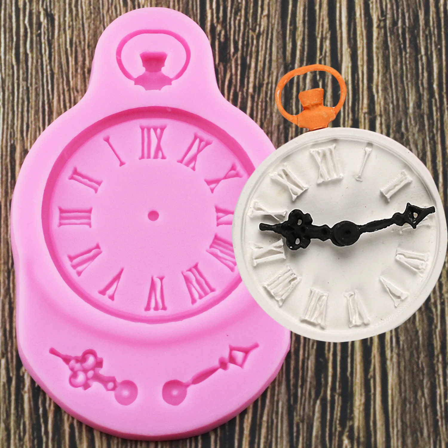 Clock Shape Cake Mold 3D Silicone Molds Fondant Resin Candy Mould Chocolate Jelly DIY Wedding Cake Decorating Tools