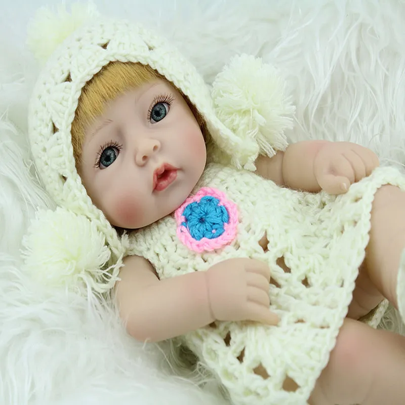 Soft Silicone Vinyl  28cm Reborn Baby Girl Doll Appease Lifelike  Babies  play house toy for Children's Christmas Birthday Gift