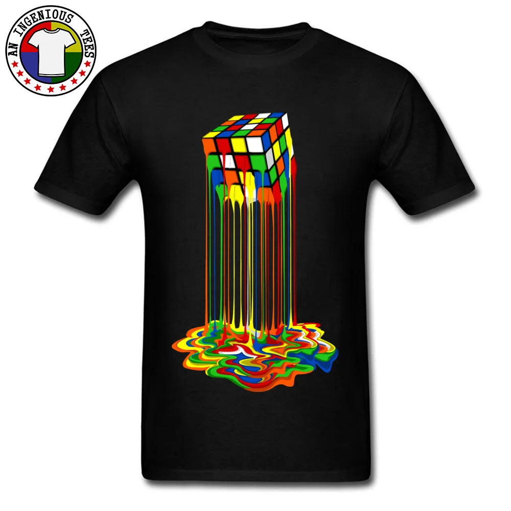 Nieuwe Tshirt Regenboog Abstractie Gesmolten Afbeelding Pure Katoen Jong T-shirt Beste Gift Mannen Tops & Tees Goede Kwaliteit