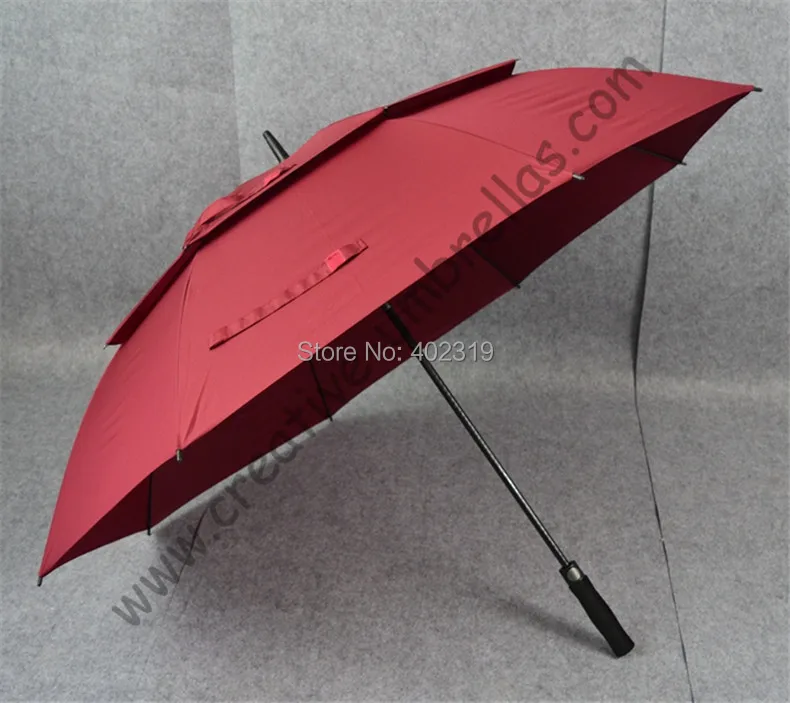 3lots get 1 lot free Real double layers 210T pongee golf  umbrellas fiberglass auto open,anti-thunder,anti static,colour random