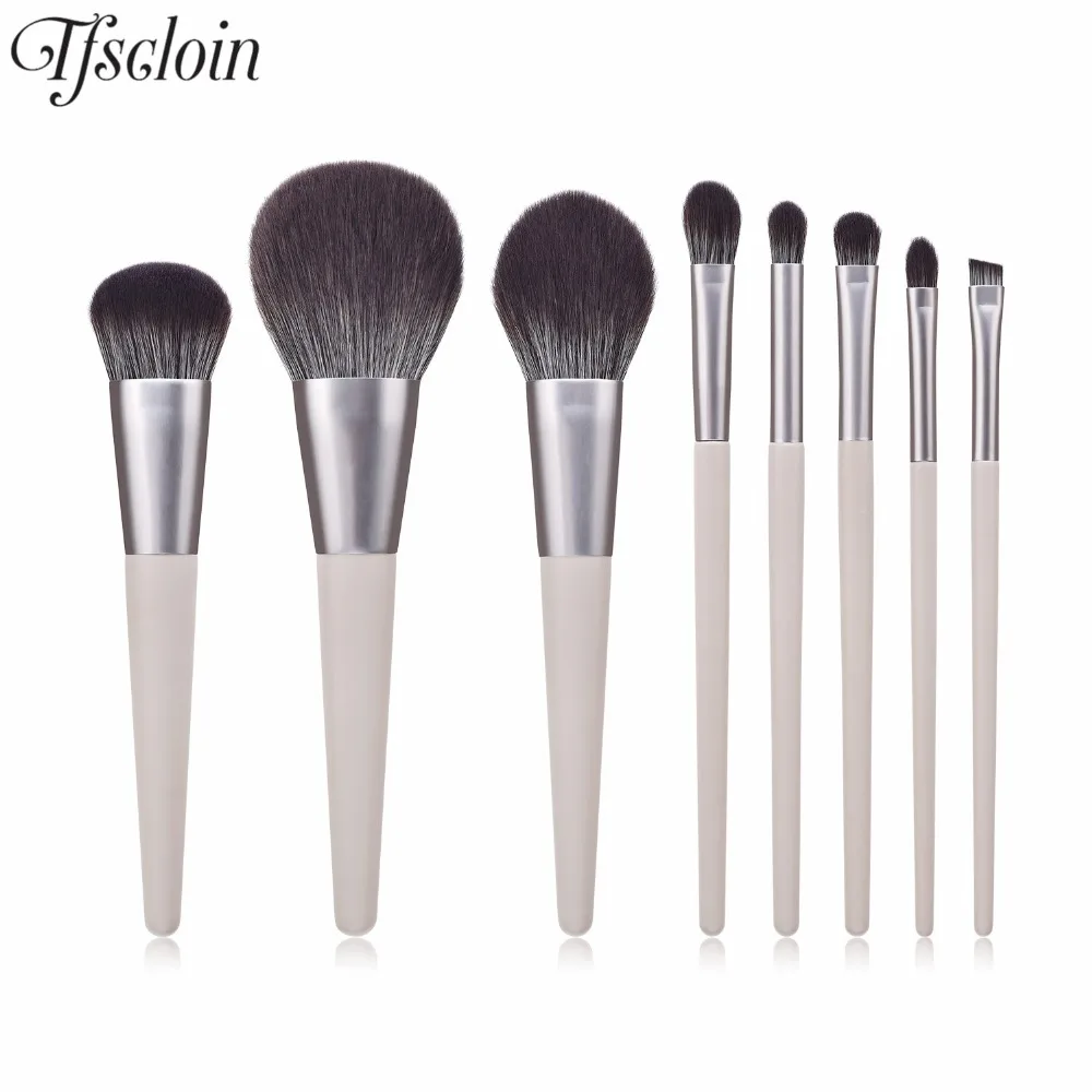 

8pcs/set gray makeup brushes set for cosmetic foundation powder blush eyeshadow concealer kabuki make up brush beauty tool