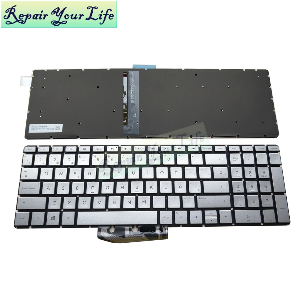 

New Spanish Backlight Laptop Keyboard for HP Envy X360 15M 15-BW 15-B 15-BP 15-BS Spain SP silver 86910-XEA 920216-071 SN8162BL1