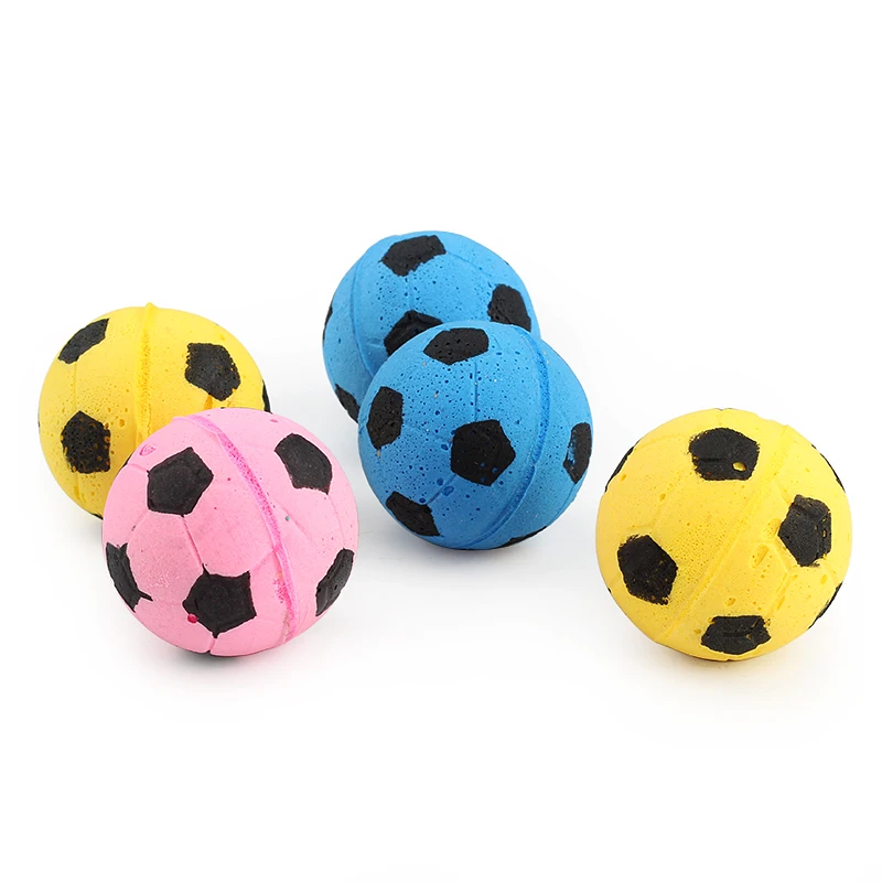 10pcs Colorful Ball Cat Toy Pet Foam Footaball Play Pet Toys