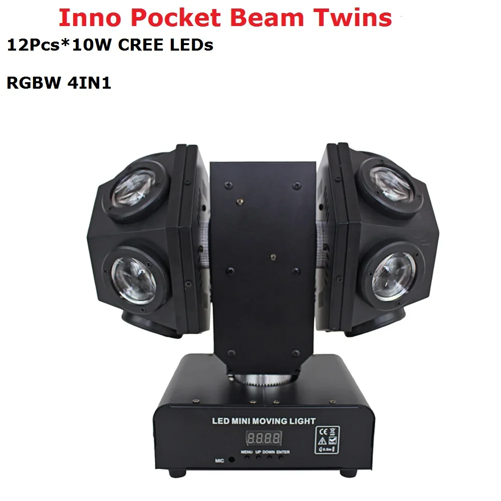 New Arrival RGBW 4IN1 CREE LEDS Stage Light 12X10W Moving Head Beam Party Light DMX512 LED Dj Xmas Sound Active DMX Disco Light