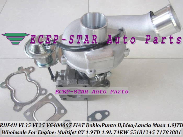 RHF4H VL35 VL25 VG400007 55181245 71783881 Turbo Turbocharger For FIAT Doblo Punto II Idea Lancia Musa 1.9 JTD Multijet 8V 1.9L