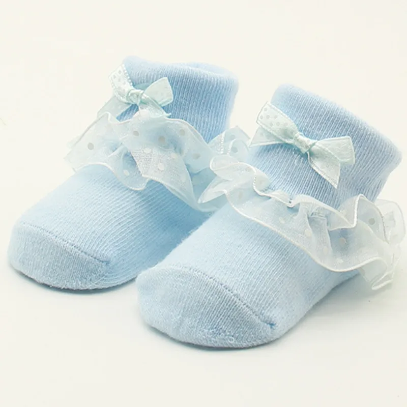 Lawadka One Size Sock Baby Girls Ruffle Socks Newborn Infant Socks Autumn Winter Baby Girl Clothes Accessories 0-12Month
