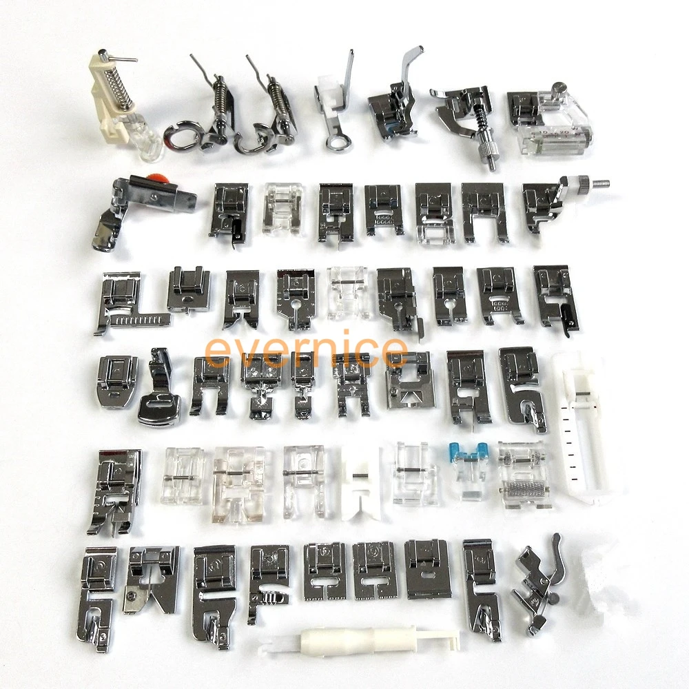 

52 Pcs Foot Feet + Plastic Box For Babylock B15 Bl1000 Bl2000 Bl3000 Bl5000