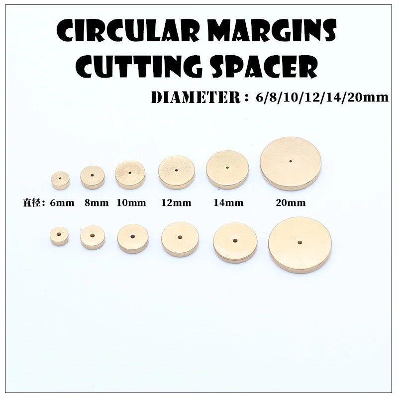 6 pezzi/set piede circolare Margins taglio distanziatore disco ottone lavorazione della pelle hardware per utensili in pelle