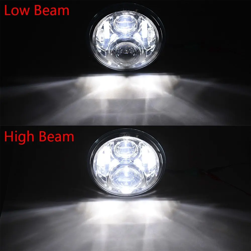 White Halo 7 Inch Motorcycle Headlights For Honda CB400 CB500 CB1300 Hornet 250 600 900 VTEC VTR250