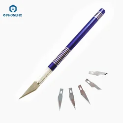 PHONEFIX Cutter Engraving Craft knives Non-Slip Metal Scalpel Knife Tools Kit for Mobile Phone PCB DIY Repair Cutting Tool