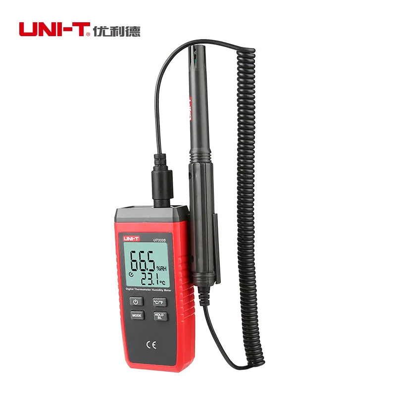 UNI-T UT333S Digital Temperature & Humidity Meter; Home / Industrial Handheld Thermometer / Hygrometer, LCD Backlight