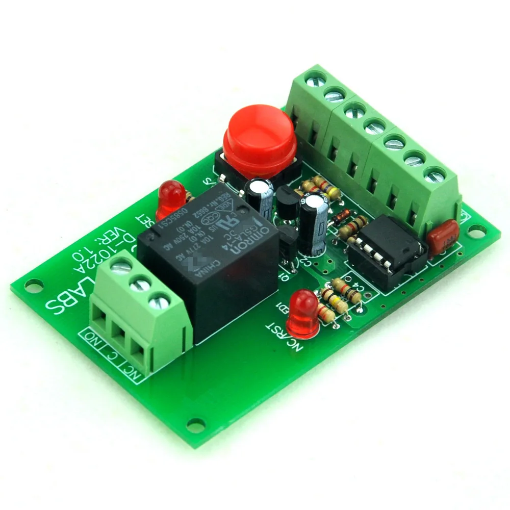 Panel Mount Momentary-Switch/Pulse-Signal Control Latching SPDT Relay Module,24V