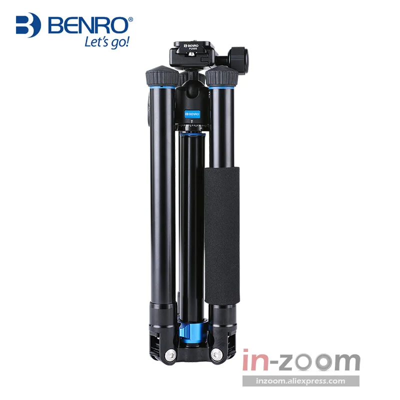 Benro IS05 Aluminum Alloy Tripod Kit Center Column Can be Selfie Stick Monopod for Smartphones Mirrorless Cameras Oversea Stock