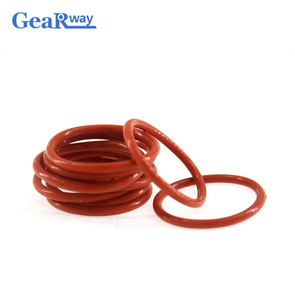 Gearway Red Silicon O Ring Seal 3.5mm thickness O Ring Seal Washer 52/53/54/55/67/68/70mm OD VMQ Anti-age O Ring Sealing Gasket