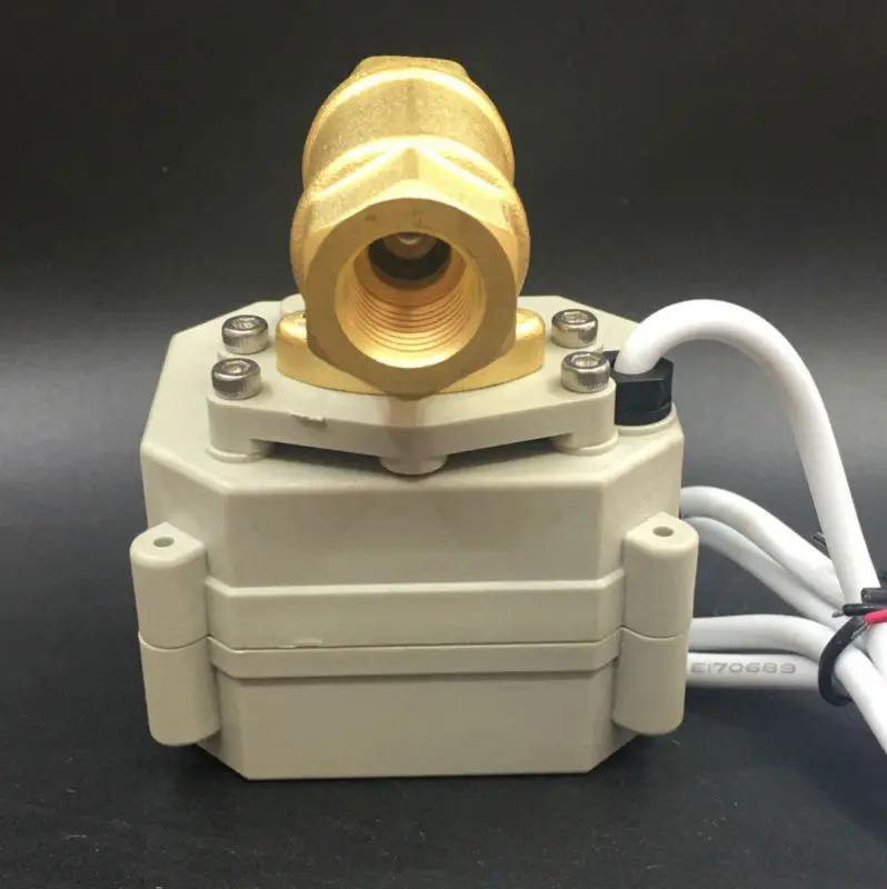 1/4'' (DN8) 2 Way Brass Electric Shut Off Valve With Manual Override 3 wiers 2 control Electric Valve