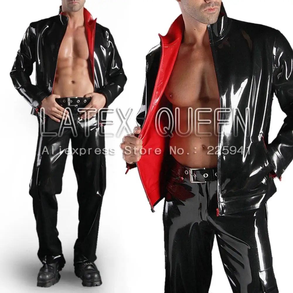 Men two-layer latex coat clothings