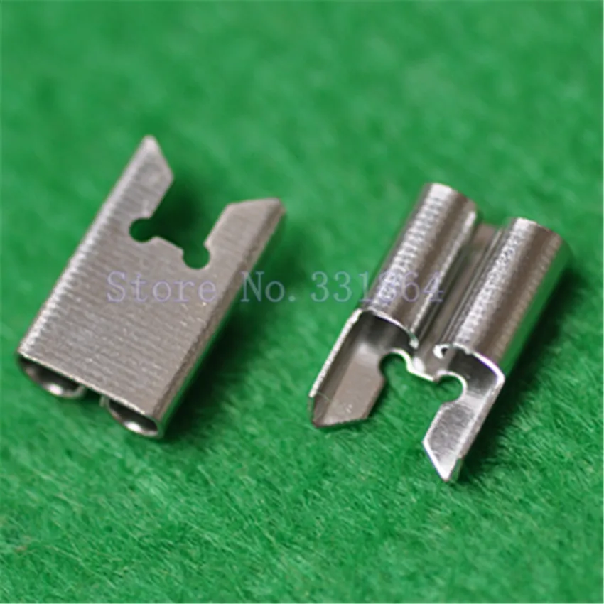 500pcs Free Shipping Within the width of 6.3mm short plug plug wire PCB board welding terminal material brass tin