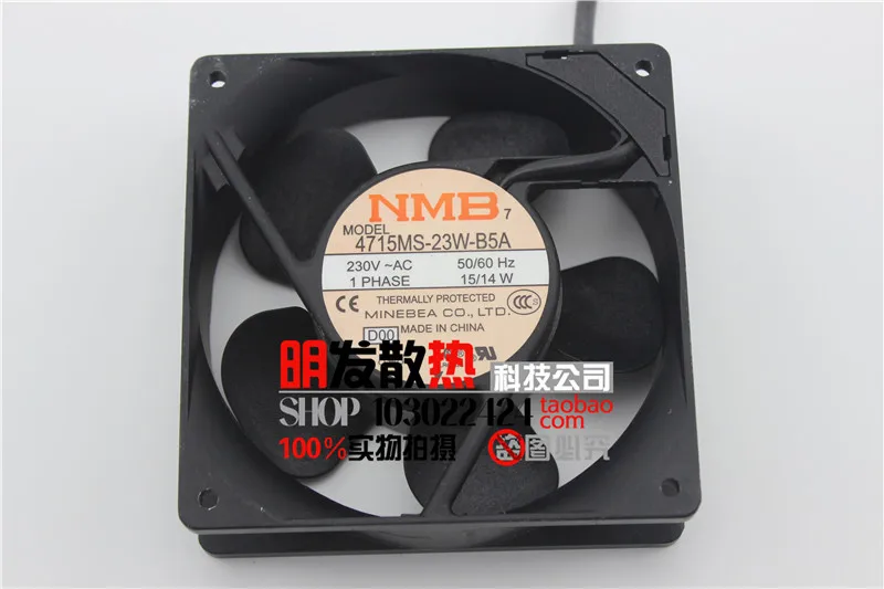 

NMB-MAT 4715MS-23T-B30 D00 AC 230V 15/14W 120x120x38mm Server Cooling Fan