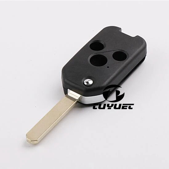 

10PCS 3 Button Modified Flip Remote Key Shell for Honda CRV Fit Accord Pilot Civic Folding Key Shell Cases Keyless Fob