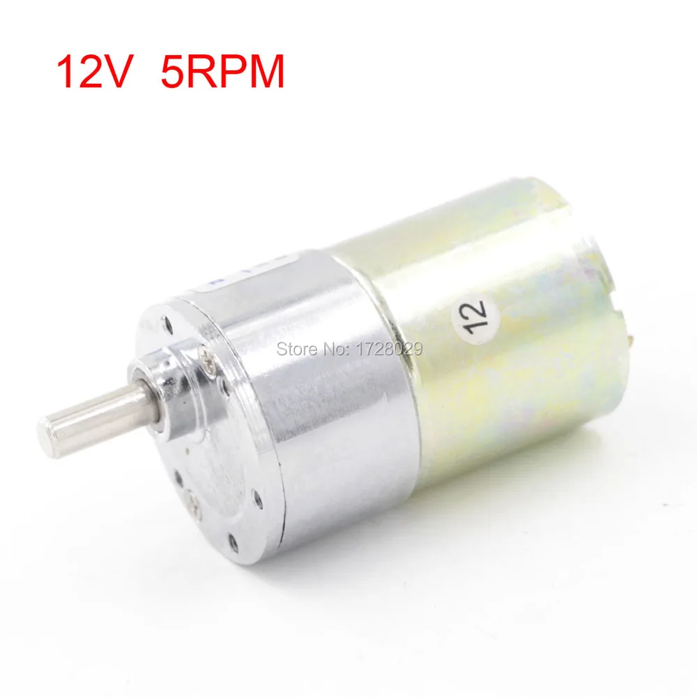 ZGB37RG DC Motor DC12V 5RPM Speed Reduction Gear Motor Box