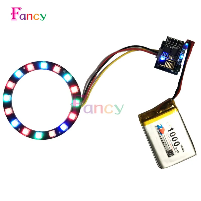 ESP8266 ESP-01 ESP-01S RGB LED Controller Module for Arduino IDE WS2812 WS2812B Light Ring Smart Electronic Christmas DIY